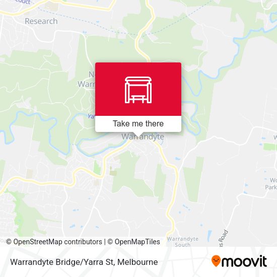 Warrandyte Bridge/Yarra St map