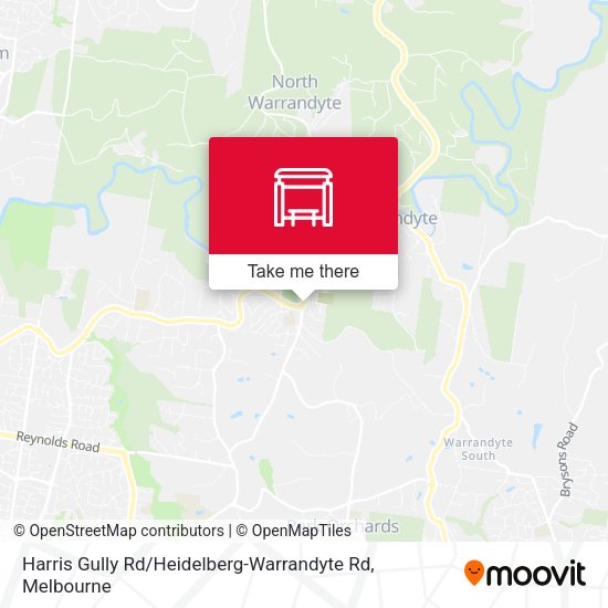 Harris Gully Rd / Heidelberg-Warrandyte Rd map