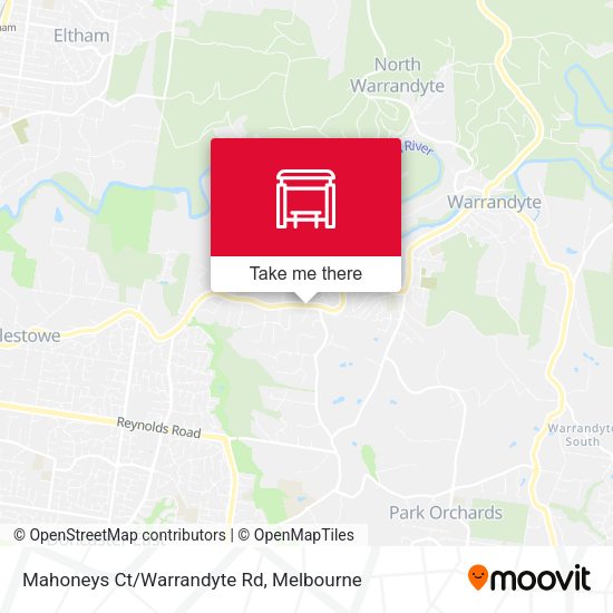 Mahoneys Ct/Warrandyte Rd map
