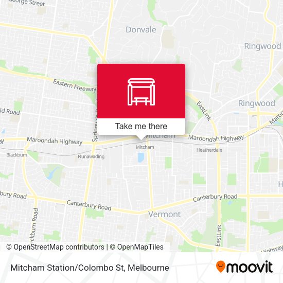 Mitcham Station/Colombo St map