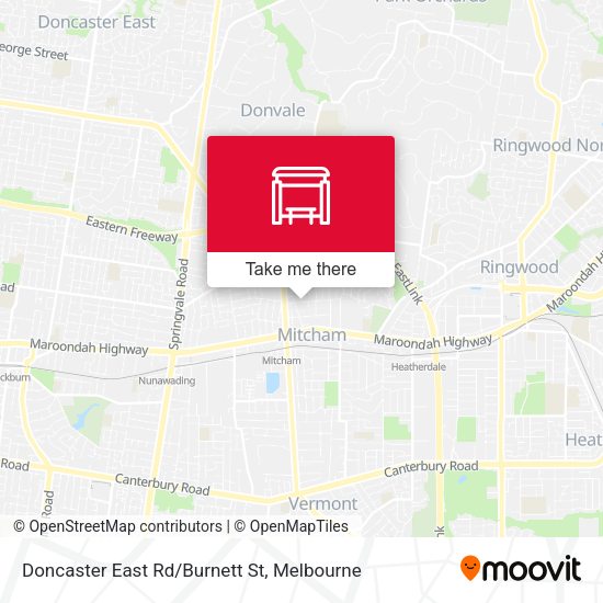 Doncaster East Rd/Burnett St map