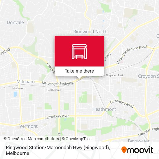 Ringwood Station / Maroondah Hwy map