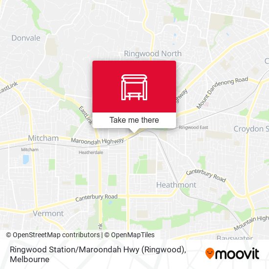 Mapa Ringwood Station / Maroondah Hwy