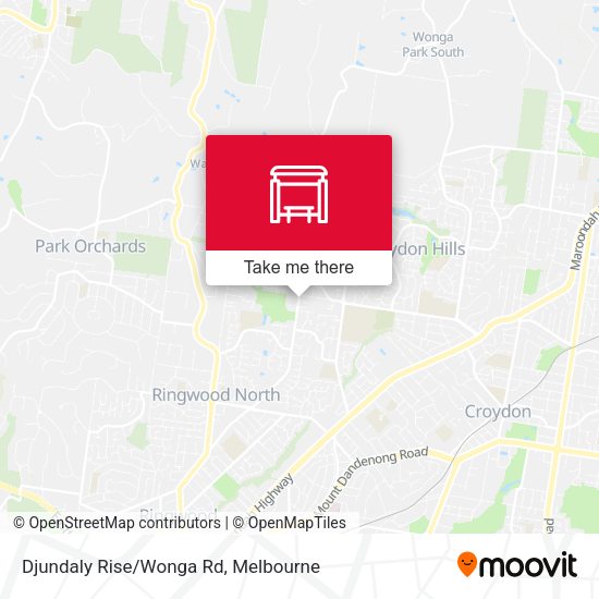Djundaly Rise/Wonga Rd map