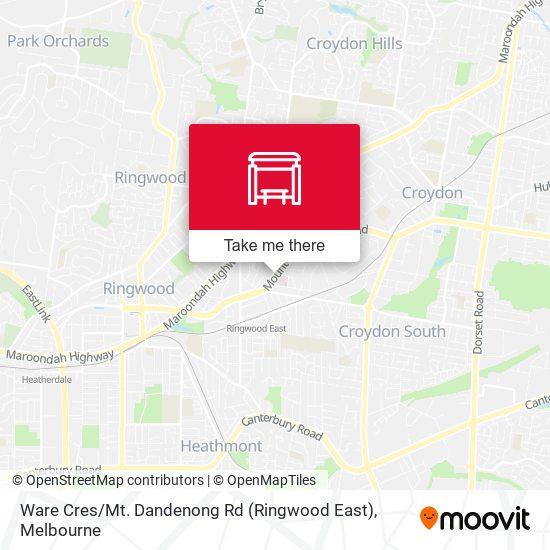 Ware Cres / Mt. Dandenong Rd (Ringwood East) map