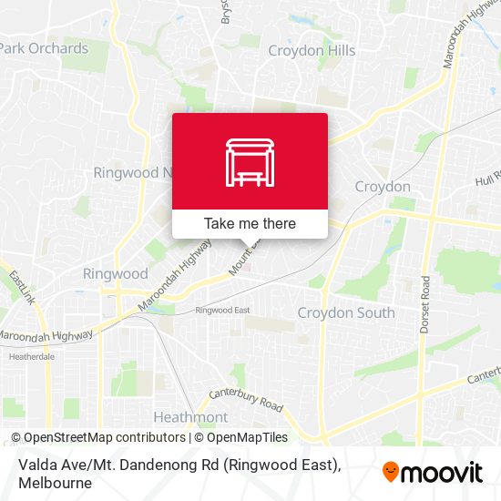 Mapa Valda Ave / Mt. Dandenong Rd (Ringwood East)