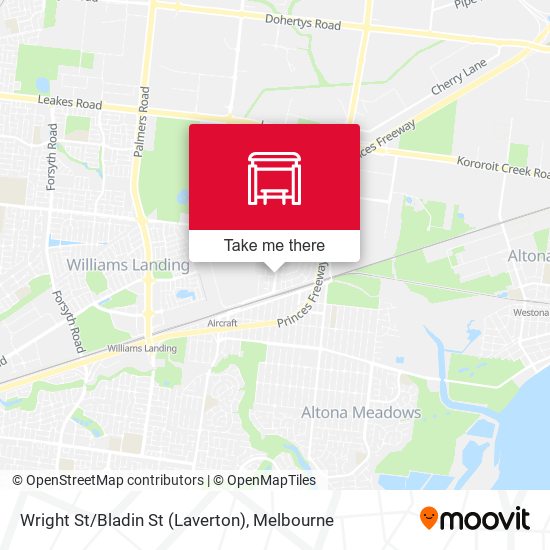 Mapa Wright St/Bladin St (Laverton)