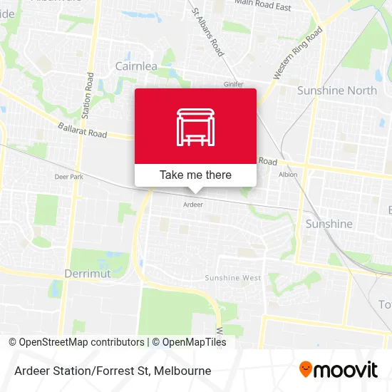 Mapa Ardeer Station/Forrest St