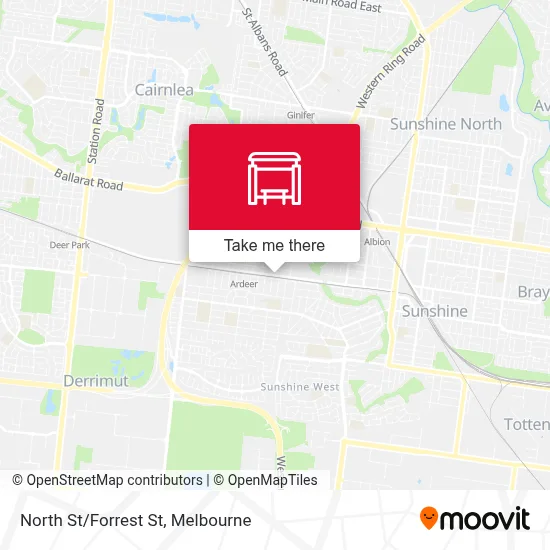 Mapa North St/Forrest St