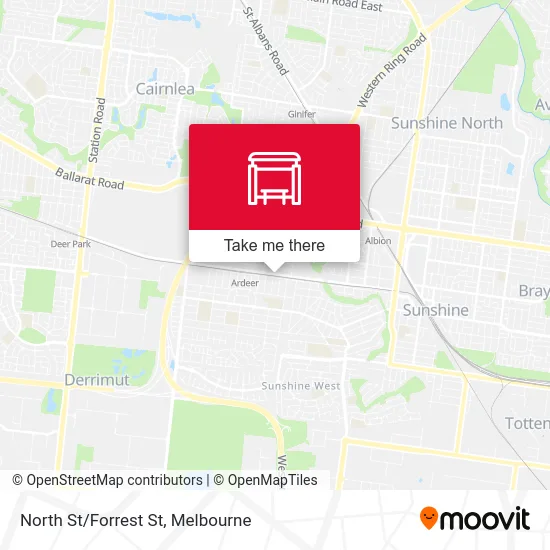 Mapa North St/Forrest St