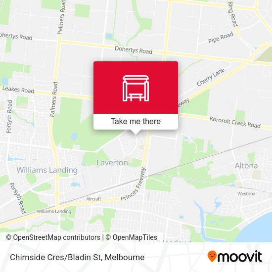 Chirnside Cres/Bladin St map