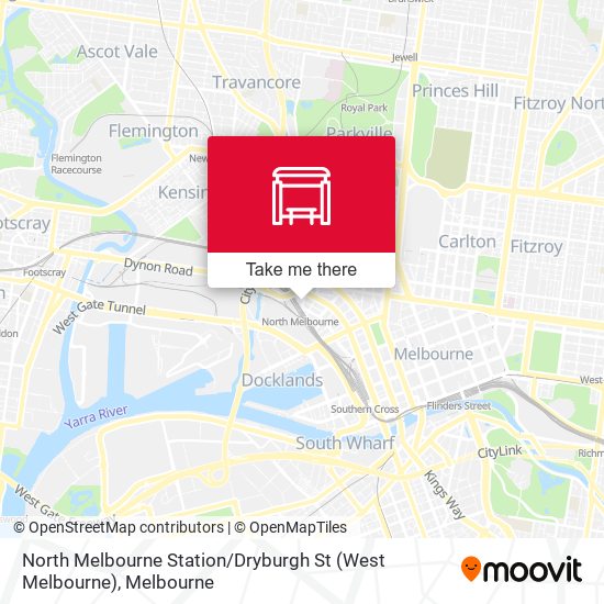 North Melbourne Station / Dryburgh St (West Melbourne) map