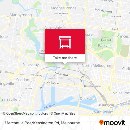 Mercantile Pde/Kensington Rd map