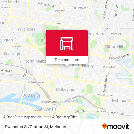 Swanston St/Grattan St map