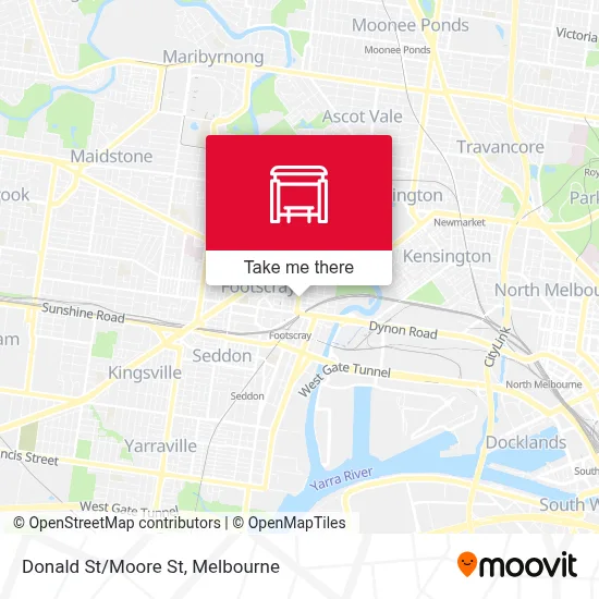 Mapa Donald St/Moore St