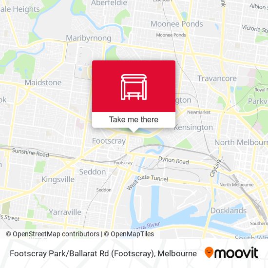 Mapa Footscray Park / Ballarat Rd