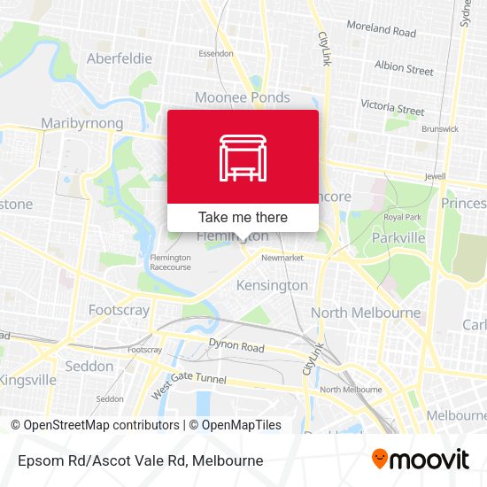 Epsom Rd/Ascot Vale Rd map