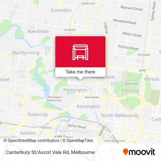 Canterbury St/Ascot Vale Rd map
