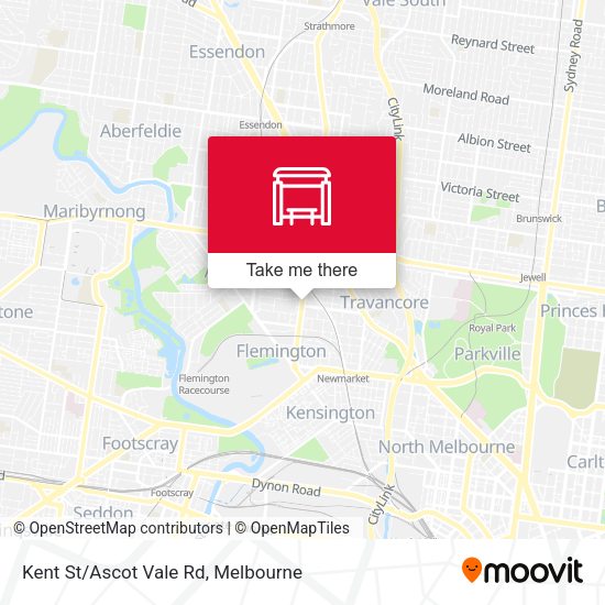 Kent St/Ascot Vale Rd map
