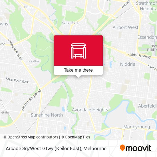 Arcade Sq / West Gtwy (Keilor East) map