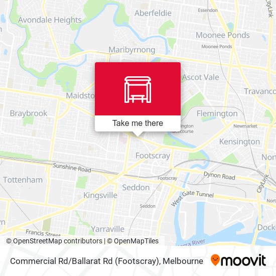 Mapa Commercial Rd / Ballarat Rd (Footscray)