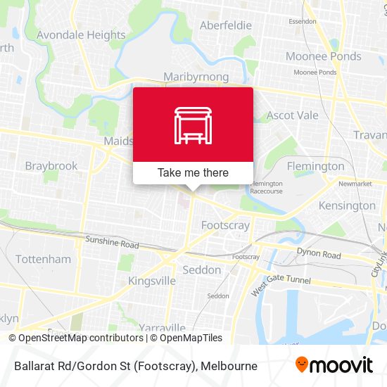 Mapa Ballarat Rd / Gordon St (Footscray)