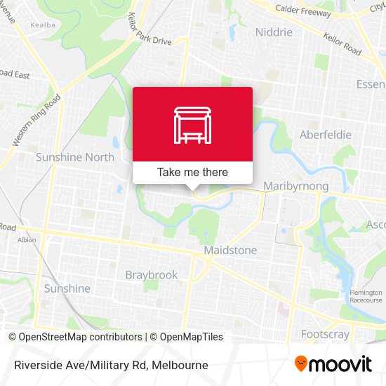 Riverside Ave/Military Rd map