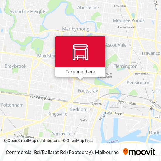 Commercial Rd / Ballarat Rd (Footscray) map