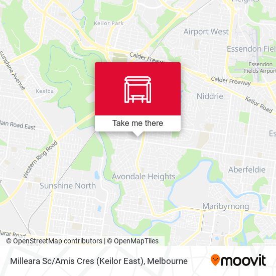 Mapa Milleara Sc / Amis Cres (Keilor East)
