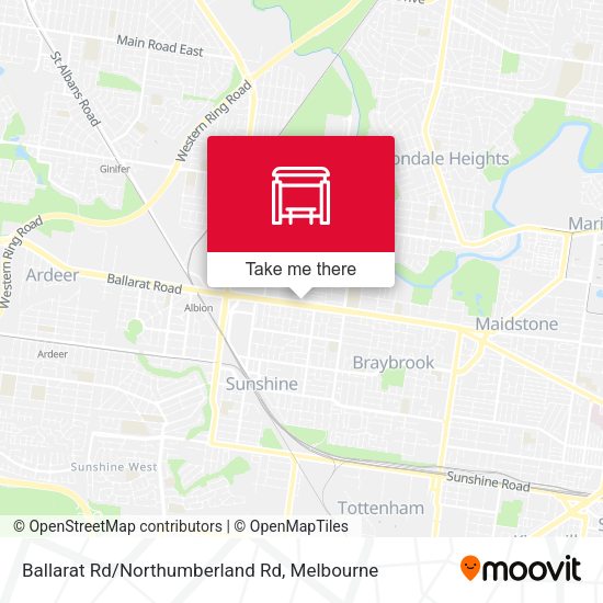 Ballarat Rd/Northumberland Rd map