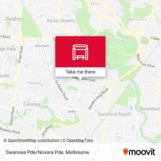 Swansea Pde/Novara Pde map