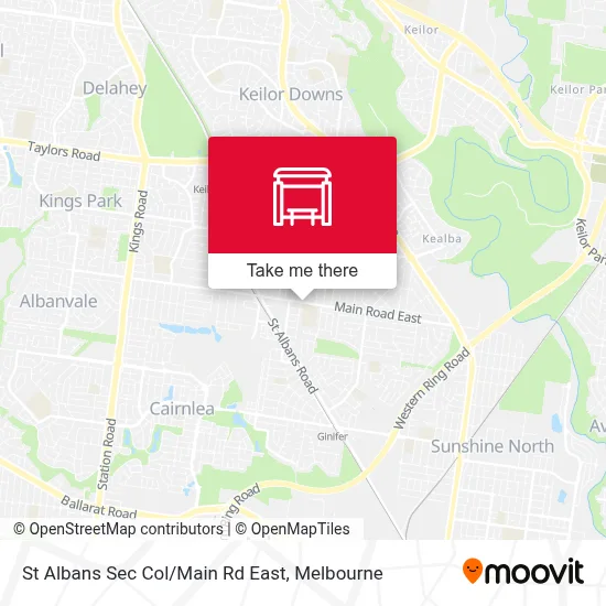 Mapa St Albans Sec Col/Main Rd East