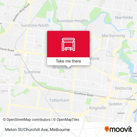 Melon St/Churchill Ave map