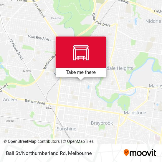 Ball St/Northumberland Rd map