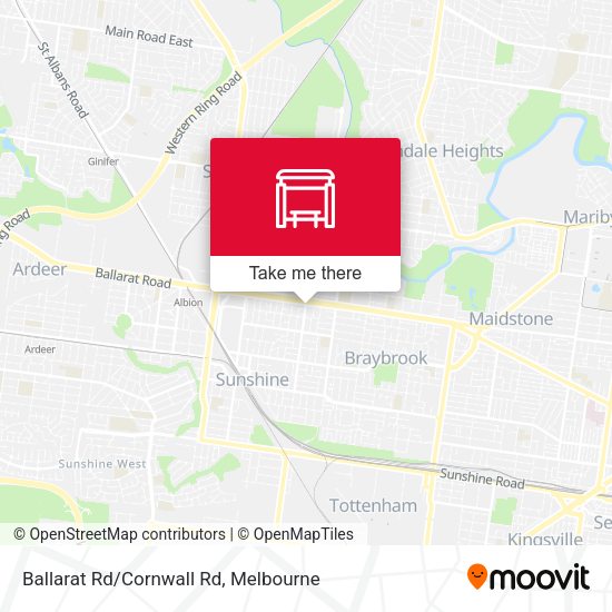 Ballarat Rd/Cornwall Rd map