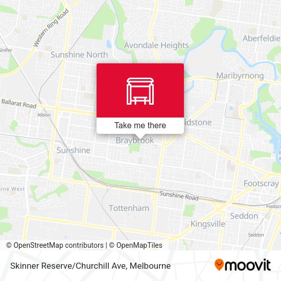Skinner Reserve/Churchill Ave map