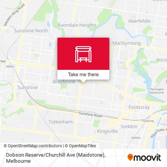 Dobson Reserve / Churchill Ave (Maidstone) map