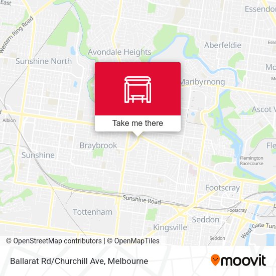 Ballarat Rd/Churchill Ave map