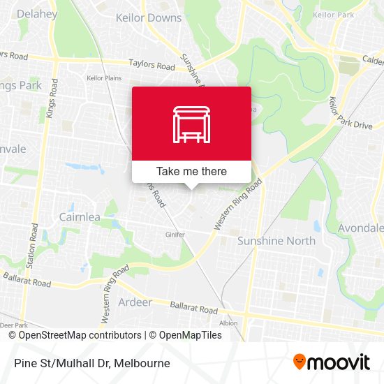 Pine St/Mulhall Dr map