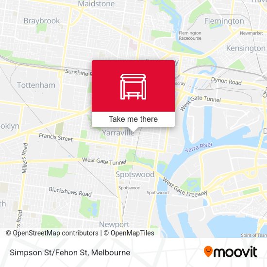 Simpson St/Fehon St map