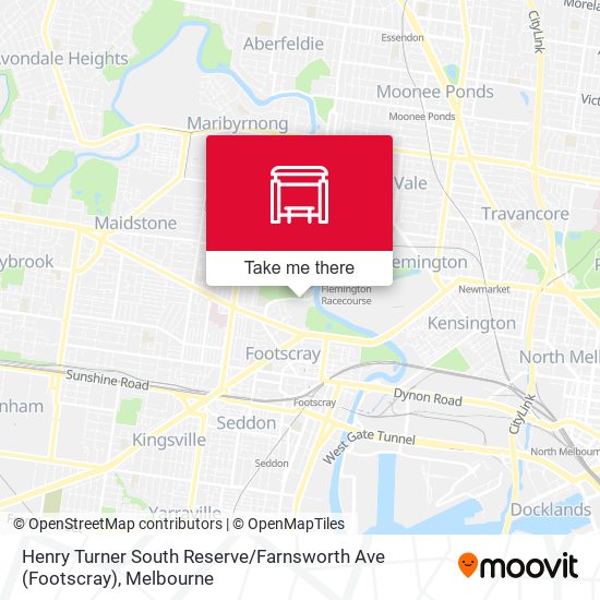 Henry Turner South Reserve / Farnsworth Ave (Footscray) map