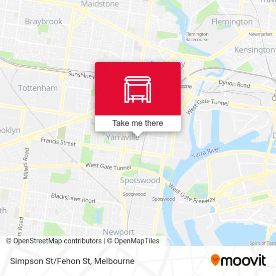 Mapa Simpson St/Fehon St