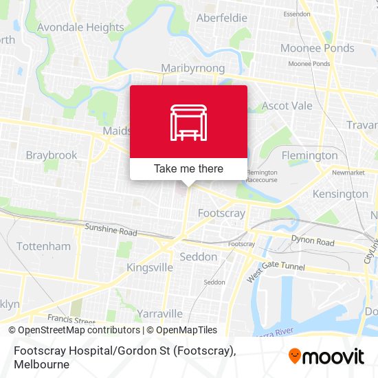 Footscray Hospital / Gordon St map