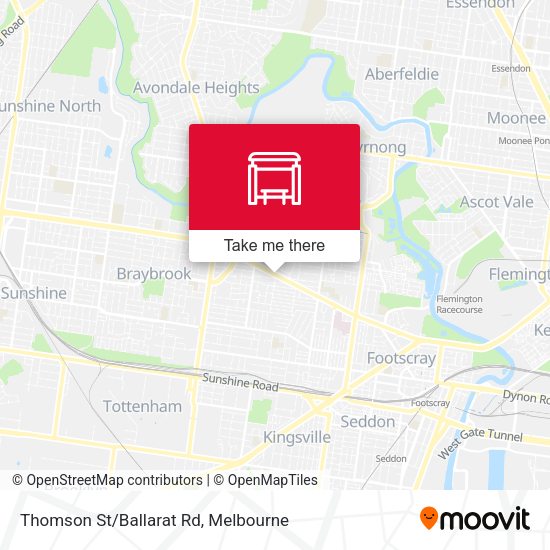 Thomson St/Ballarat Rd map