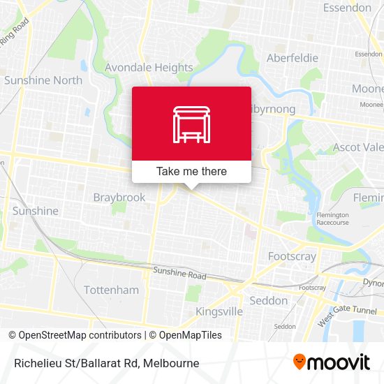 Richelieu St/Ballarat Rd map