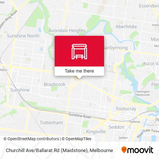 Churchill Ave / Ballarat Rd (Maidstone) map