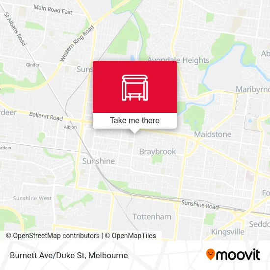 Burnett Ave/Duke St map