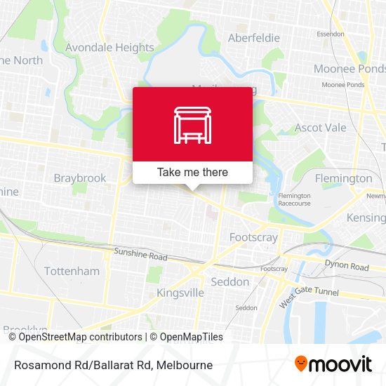 Rosamond Rd/Ballarat Rd map