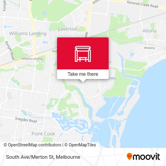 South Ave/Merton St map