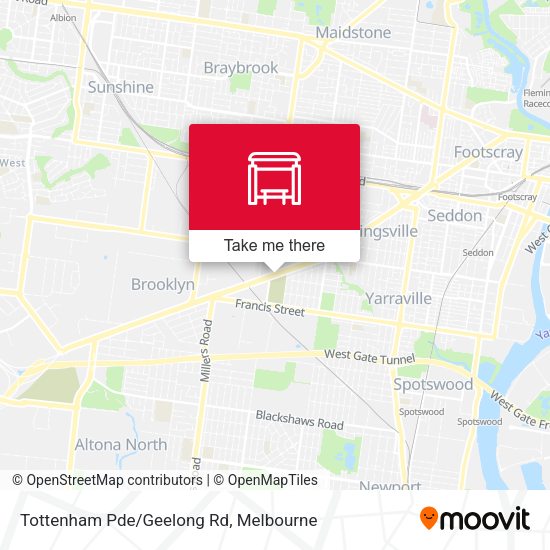 Tottenham Pde/Geelong Rd map